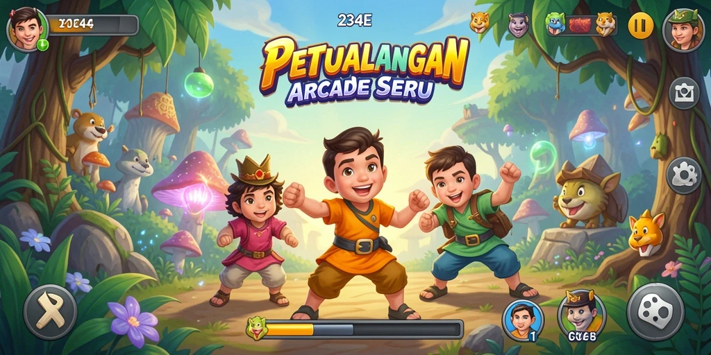 Tampilan gameplay 234E dengan aksi seru yang mengasyikkan.