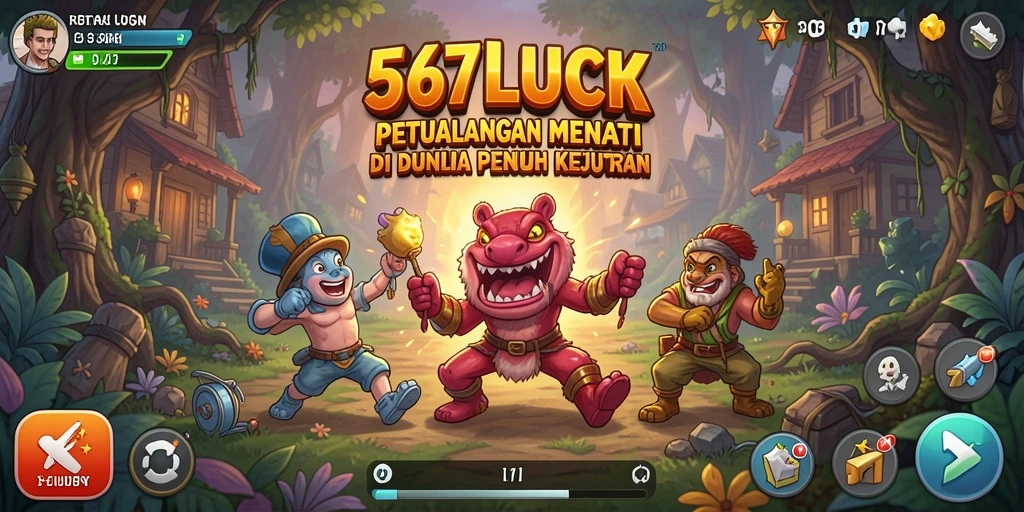 Tampilan gameplay seru di dunia petualangan 567LUCK.