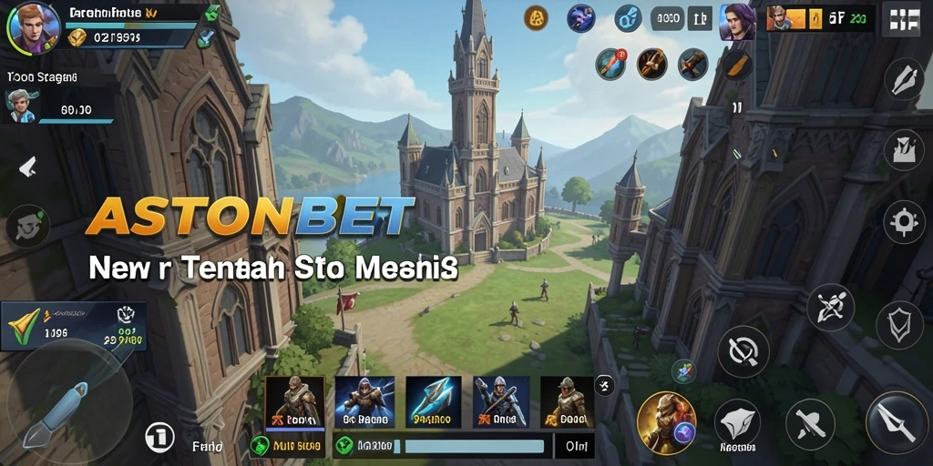 Gameplay mendebarkan dari ASTONBET menampilkan serangan dan pertahanan menara yang dinamis.