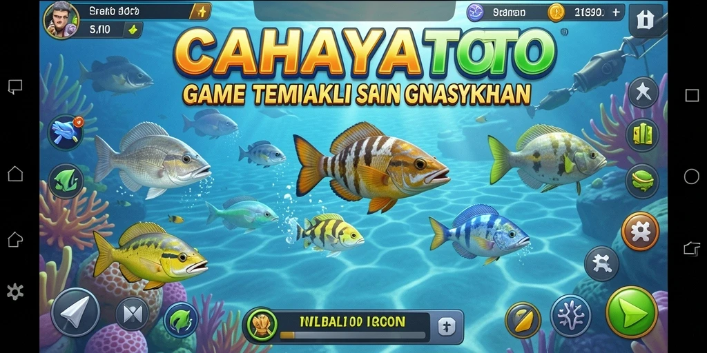 Screenshot CAHAYATOTO menampilkan gameplay seru Tembak Ikan.