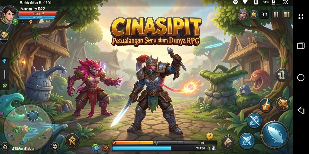 Screenshot gameplay <strong>CINASIPIT</strong> menampilkan pertarungan seru dengan karakter yang dinamis.