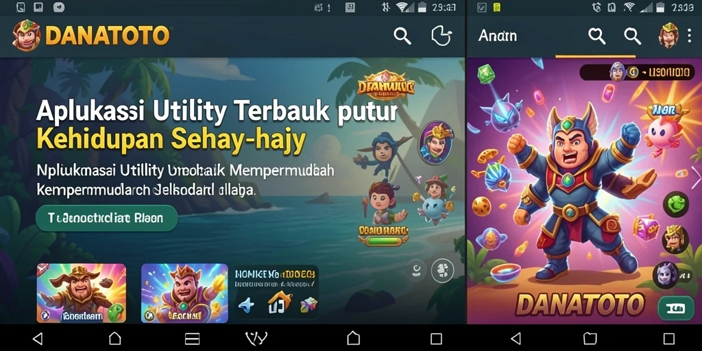Tampilan antarmuka aplikasi DANATOTO yang sederhana dan fungsional.