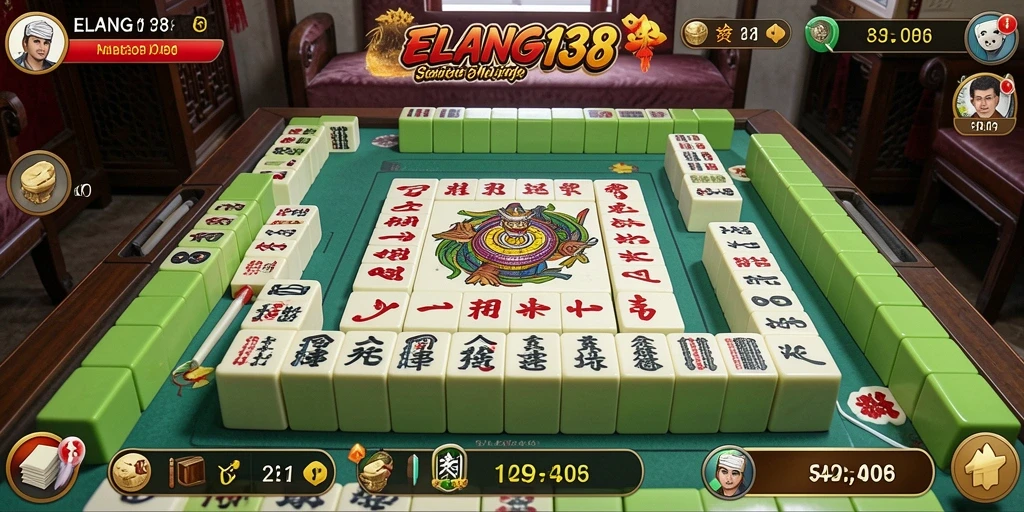 Tangkapan layar gameplay <strong>ELANG138</strong> menampilkan momen seru saat mencocokkan ubin Mahjong.
