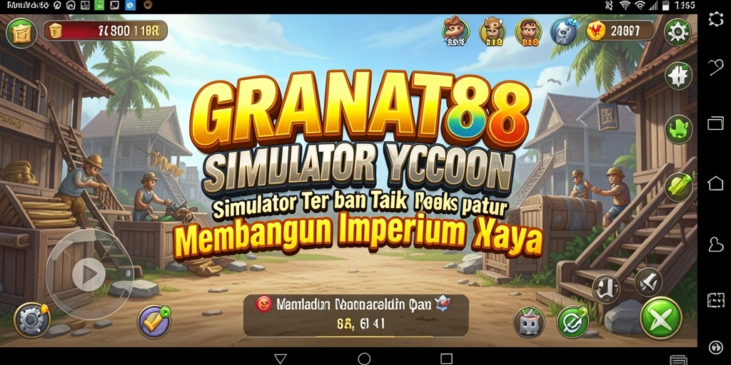Tampilan gameplay seru dari GRANAT88 yang menunjukkan manajemen bisnis.