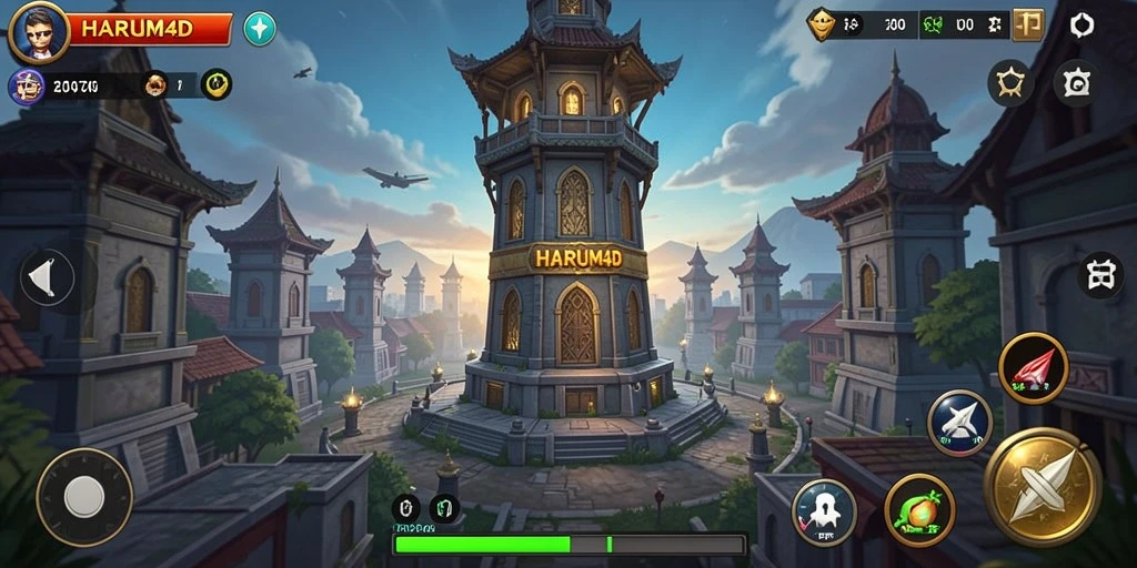 Tampilkan gameplay mendebarkan dari HARUM4D, game Tower Defense yang seru.