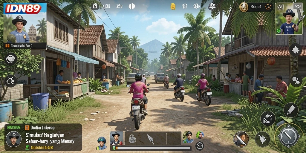 Tampilan gameplay seru dalam dunia simulasi IDN89.