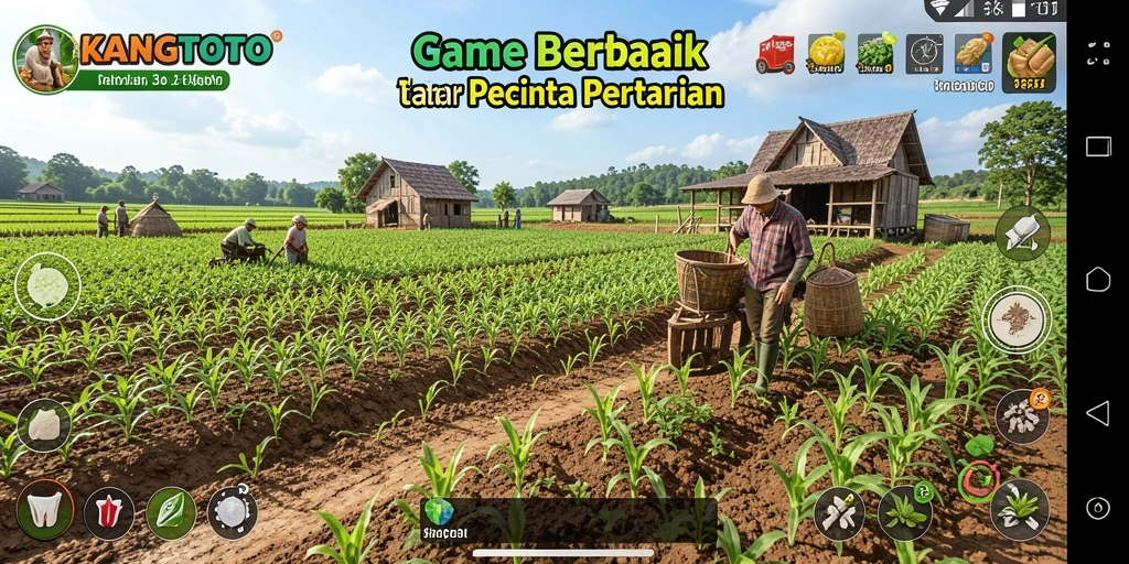 Tampilan menarik dari gameplay KANGTOTO saat bertani.