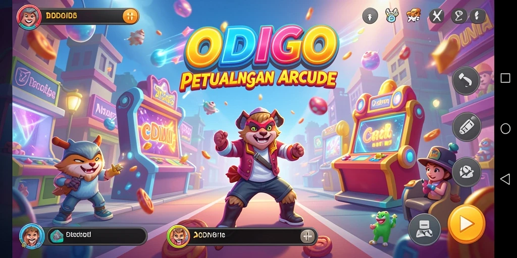 Screenshot ODDIGO menampilkan gameplay seru dengan grafis yang cerah.