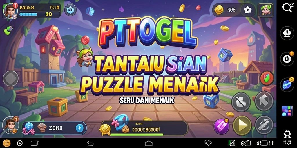 Tangkapan layar PTTOGEL menunjukkan gameplay puzzle yang menantang dan menyenangkan.