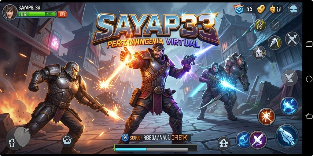 Screenshot SAYAP33 menampilkan karakter sedang bertarung dengan gerakan yang dinamis.
