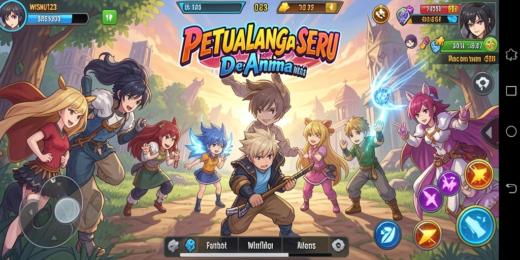 Screenshot menampilkan aksi seru dari game Anime WISNU123.